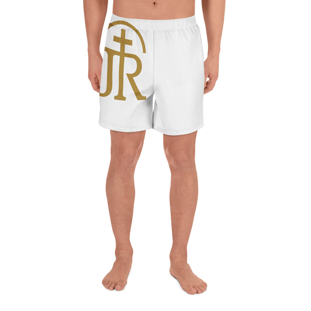 JTR Luxe Elite Athletic Long Shorts - Men's-white-front